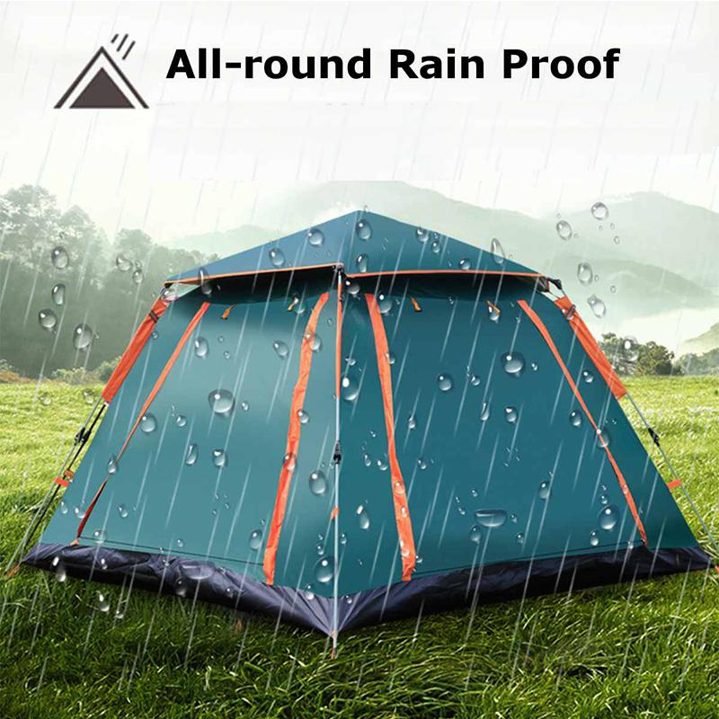 4-6 Person Outdoor Automatic Quick Open Tent Rainfly Waterproof Camping Tent Family Outdoor Instant Setup Tent with Carring Bag