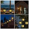 Solar Hanging Lantern Lamp Outdoor Waterproof String Light Candle for Garden Patio Lawn Deck Umbrella Tent Yard Driveway Holiday