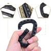 MOLLE EDC D-Ring Tactical Links, High Strength, Plascheck (Black, 10-Pack)