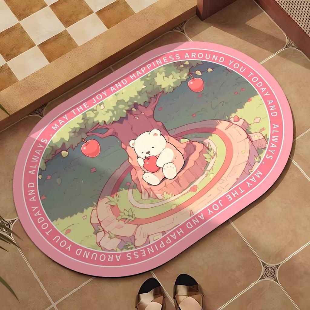 Kieselgur Kissen Saugmatte Badezimmer Küchenmatte Schnelltrocknend Rutschfest Toilettentürmatte Saugmatte