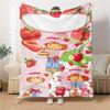 1Pc Strawberry Party Invitation Blanket For Couch Bed Plush Cozy Fuzzy Blanket Super Soft Warm Blankets For Fall And Winter 0918254
