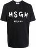 MSGM Logo-Print Baumwoll-T-Shirt | Schwarz M Unisex-T-Shirt