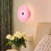 Tricolor Lighting Plastic Donut Wall Lamp Modern Energy Saving Touch Switch Lamp Dimmable USB Plug Desk Lamp Bedroom