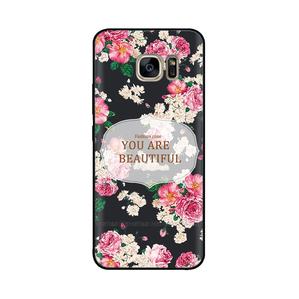 Black Silicone Case For Samsung Galaxy S6 Edge Case Soft TPU Cover For Samsung Galaxy S6 S 6 Edge Case Cover Bumper Coque Para