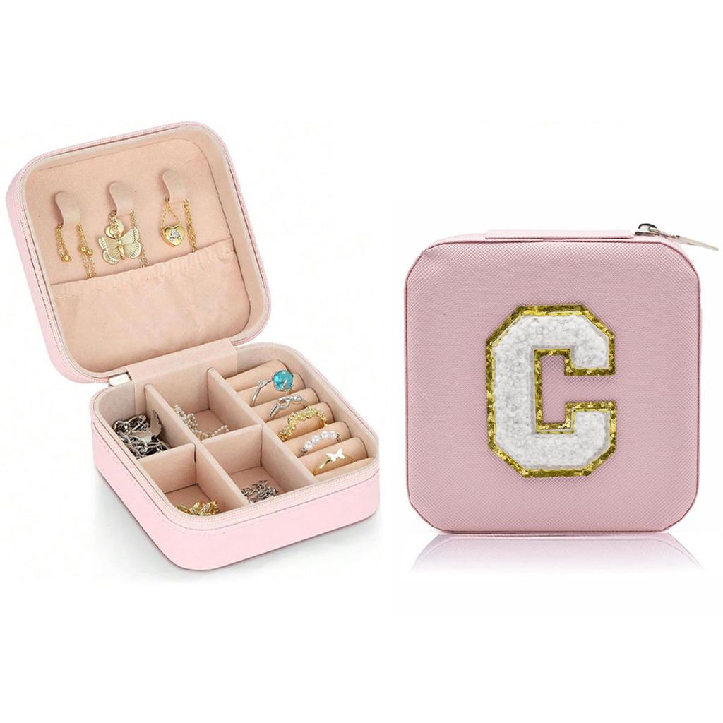 New creative letter jewelry box portable travel ring necklace earrings stud earrings earrings earrings earrings storage box-liu