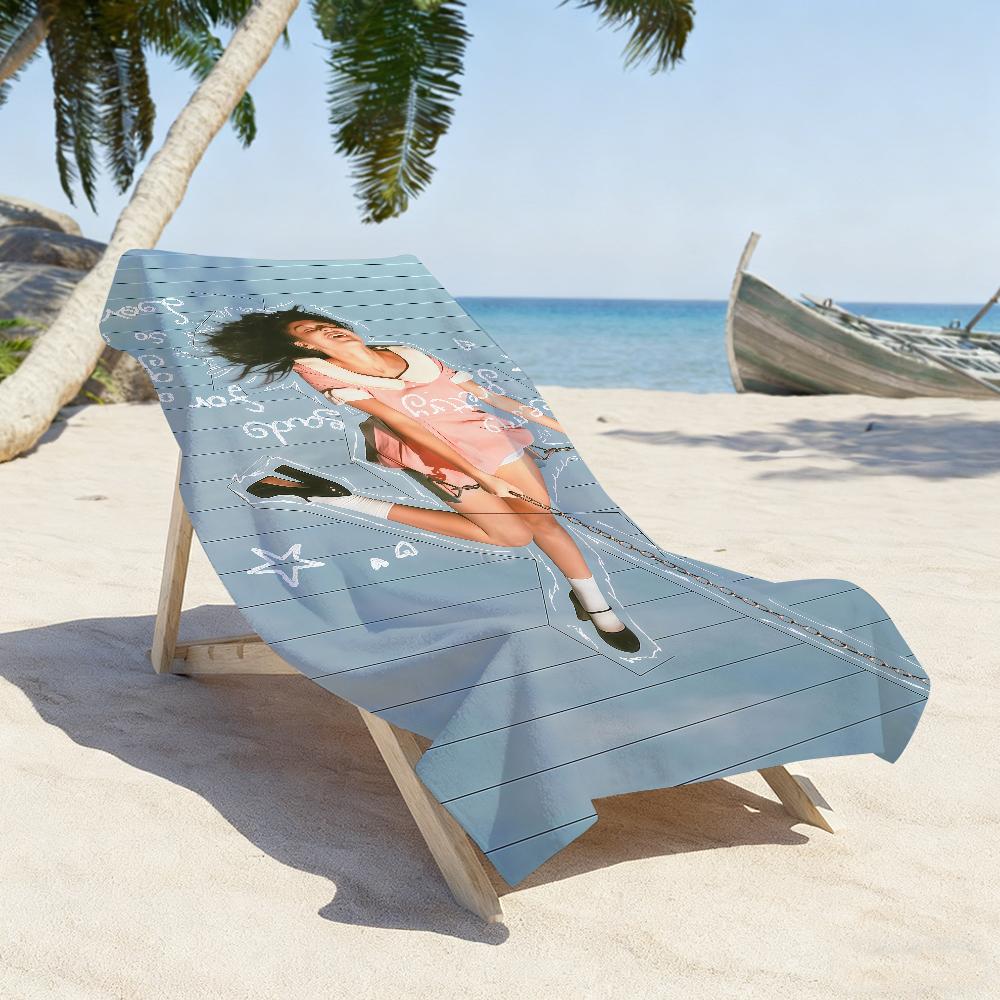 Singers O-Olivia R-Rodrigo Seem Pretty Sad for a Girl So In Love Beach Towel For Beaches Yoga Studios Gyms Hot Springs Swimming