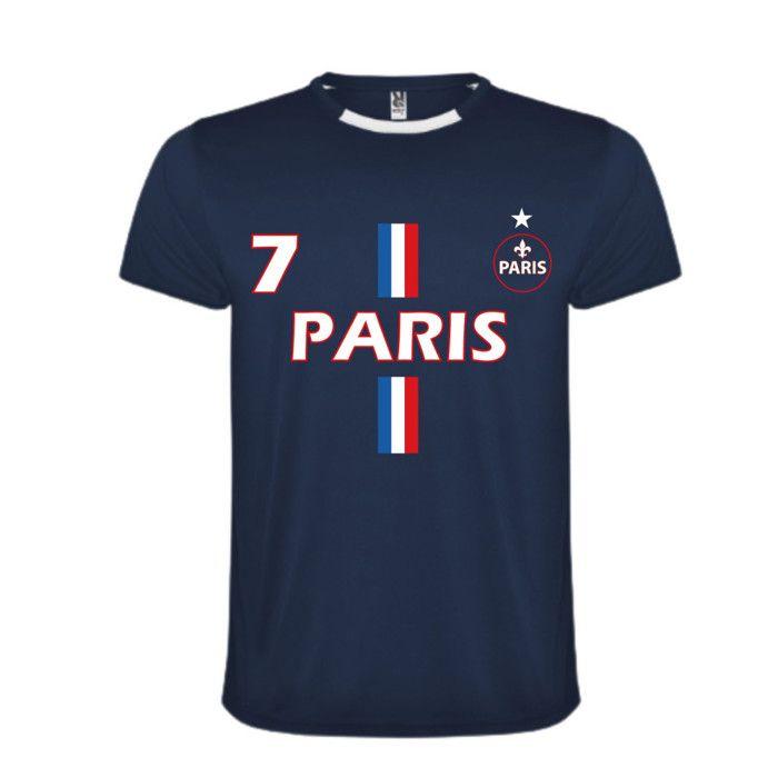 Ensemble foot enfant Paris 1 étoile – 2 tee-shirts + 1 short inspiré victoire - - Bleu