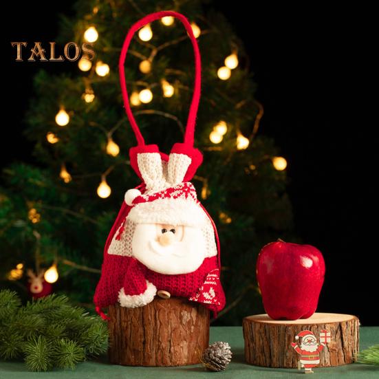 Weihnachts-Süßigkeitentüte, Schneemann, Weihnachtsmann, Rentier, Puppentasche, Kordelzug, Weihnachts-Goody-Halter, Geschenktüten für Heiligabend
