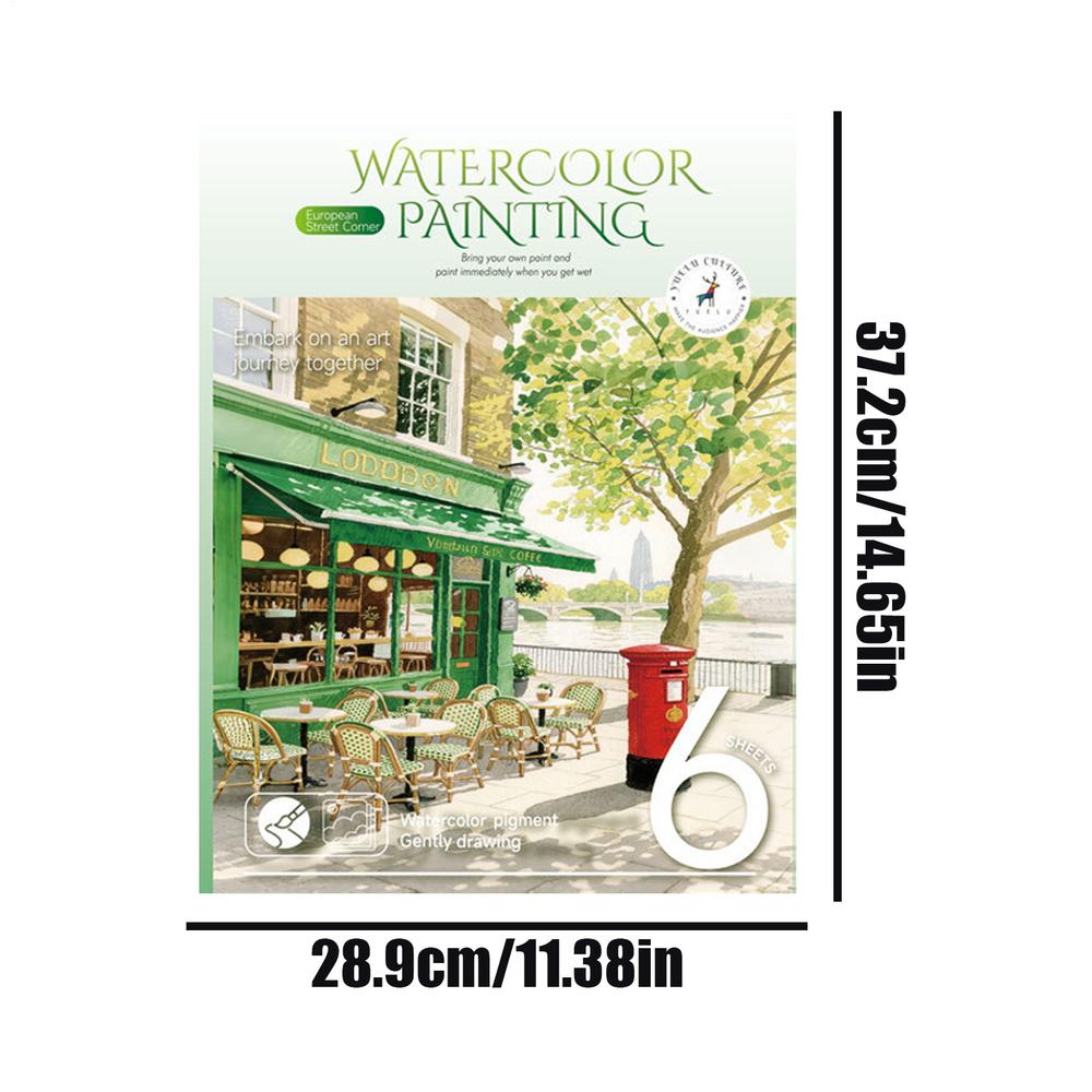 Watercolor Paint Set 12 Colors Beginner Portable Workbook With Pen Watercolor Painting Pen For Home Studio School College Travel
