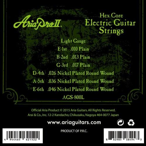 AriaProII AriaPro2 Electric Guitar Strings 10-46 Light (AGS-800L)
