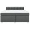 Vidaxl Continental Bed With Mattress, Dark Grey Fabric 180X200 Cm