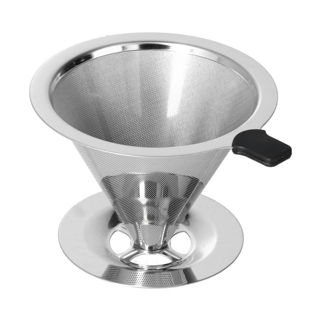 105mm Outer Diameter Coffee Filter Stainless Steel Funnel Type Accurate Coffee Dripper for Home