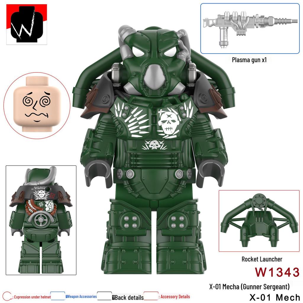 Radiation X-01 Mecha Series Minifigures Building Blocks Toy
