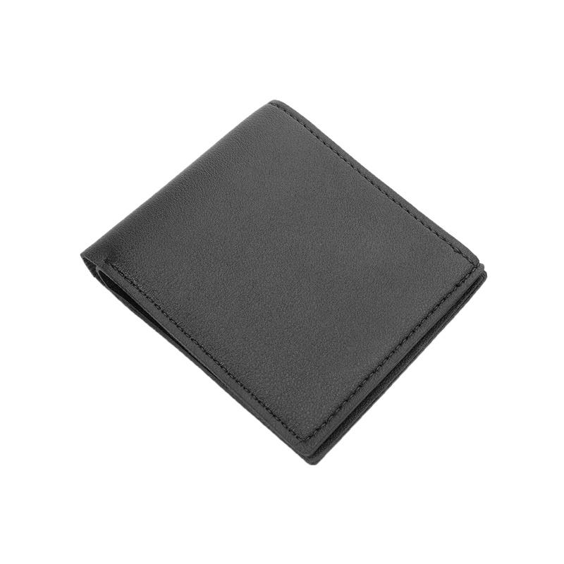 New Men Short PU Leather Wallet Simple Solid Color Thin Male Credit Card Holder Small Money Purses Business Foldable Wallet