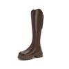 Skinny boots women's 2025 autumn and summer outer wear velvet slim thick heel thick sole but knee simple design trendy knight boots