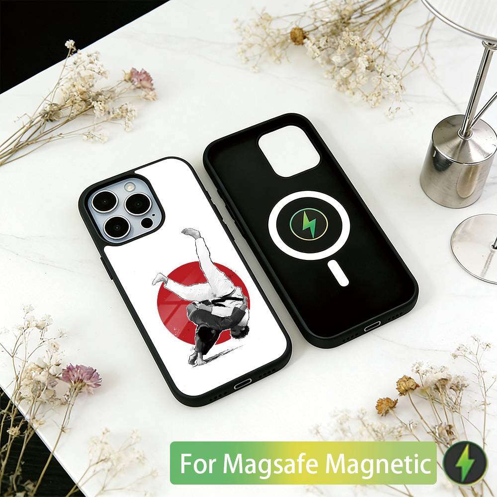 Jujitsu Judo Phone Case For iPhone17,16,15,14,13,12,11 Plus,Pro Magnetic For Magsafe Wireless Charging iPhone14