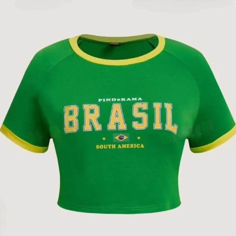 Top sexy de verão Y2K para comércio exterior, camiseta feminina retrô slim fit casual versátil
