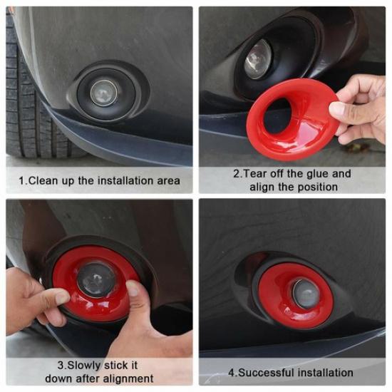 Car Front Fog Light Covers Lamp Trim for Dodge Challenger 2015- Accessories