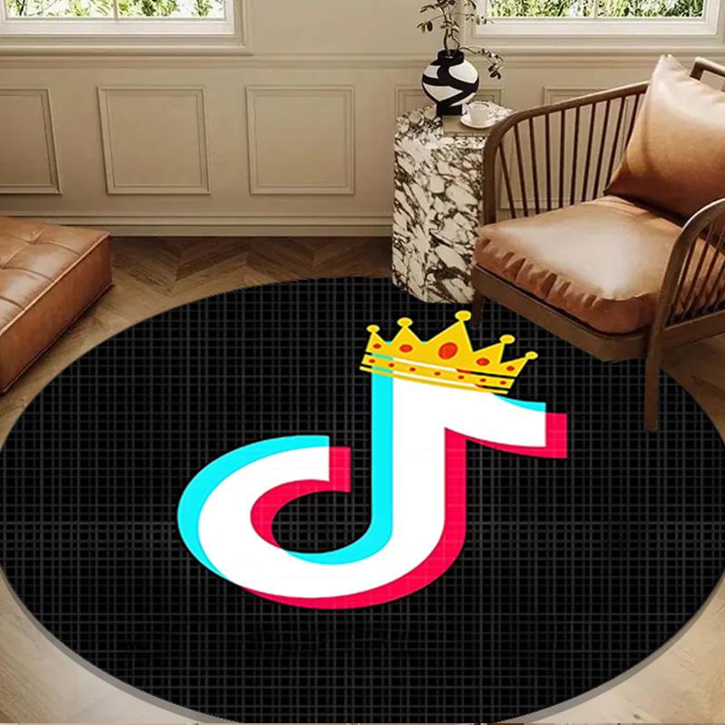 Neon music note Round Rug for Livingroom,Bedroom, Palyroom, Chair Rug, Area rug, Circle Carpet, Large Size Fan Christmas gift