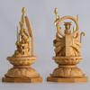Miniature Buddha Uga Happi Benzaiten 11cm boxwood with gold paint Buddhist wood ornament Uga Happi (wood finish) - Benzaiten, Benzaiten, Ugajin,