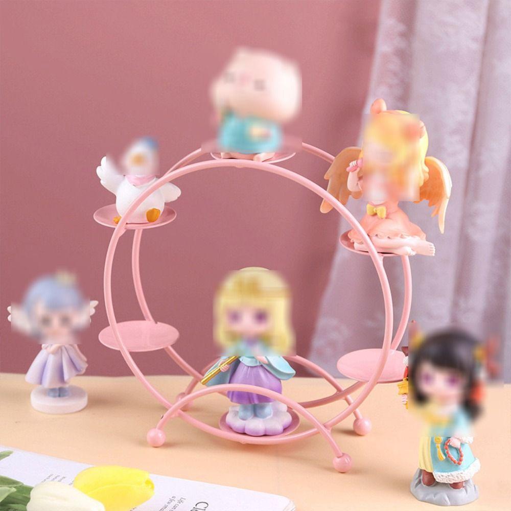 Iron Art Dessert Display Rack Pink/white European Style Figure Display Stand Garage Kits Storage Rack