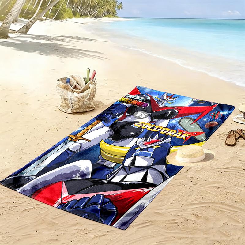 GrendizerUFO Print Beach Towel, Large Soft Quick Dry Towel for Beach Camping Swimming