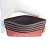 Indenya Slim Card Case, Thin, Deerskin Leather with Red and White Lacquer, Dragonfly Pattern, 2530-13-008
