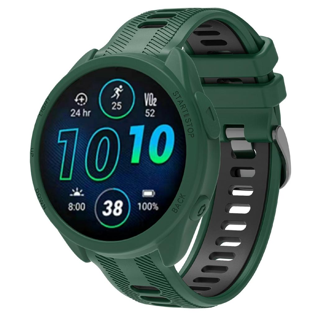 For Garmin Forerunner 965 Watch Case Soft Silicone Hollow Watch Frame Cover