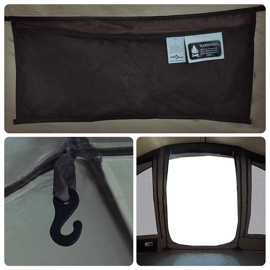 Fishing Tent for 5 People Brown Waterproof