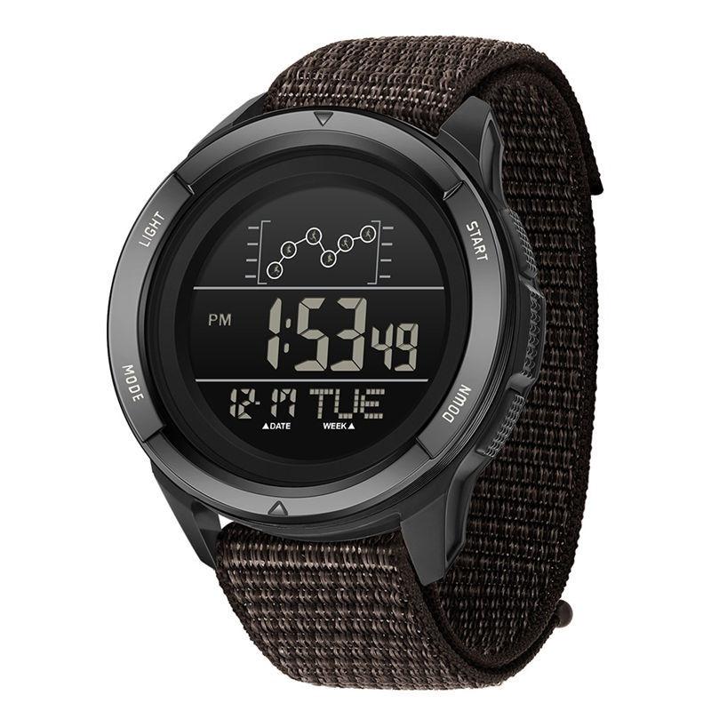 Fashion Outdoor Digital Watch for Men Students Nylon Band Military Sports Wristwatch GZW