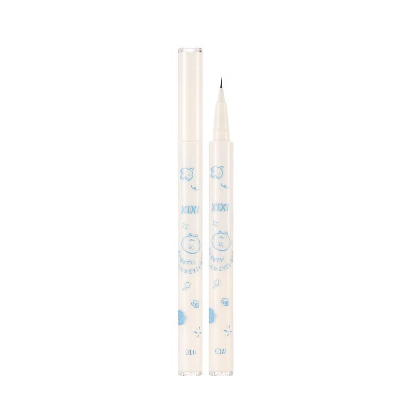 Xixi Cute Bear Soft Smooth Eyeliner: Automatic Rebound Brush, Under-Eye Highlight, Lower Lash Line, Multi-Use for Beginners.