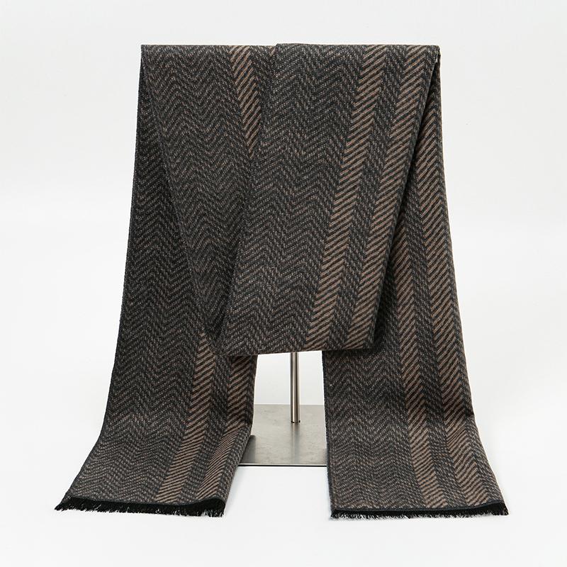 Zimowy Szalik w Kratę Męska Kaszmirowa Pashima Ciepły Szal Damski Okrycie Frędzle Szaliki Dzianina Gruba Koc