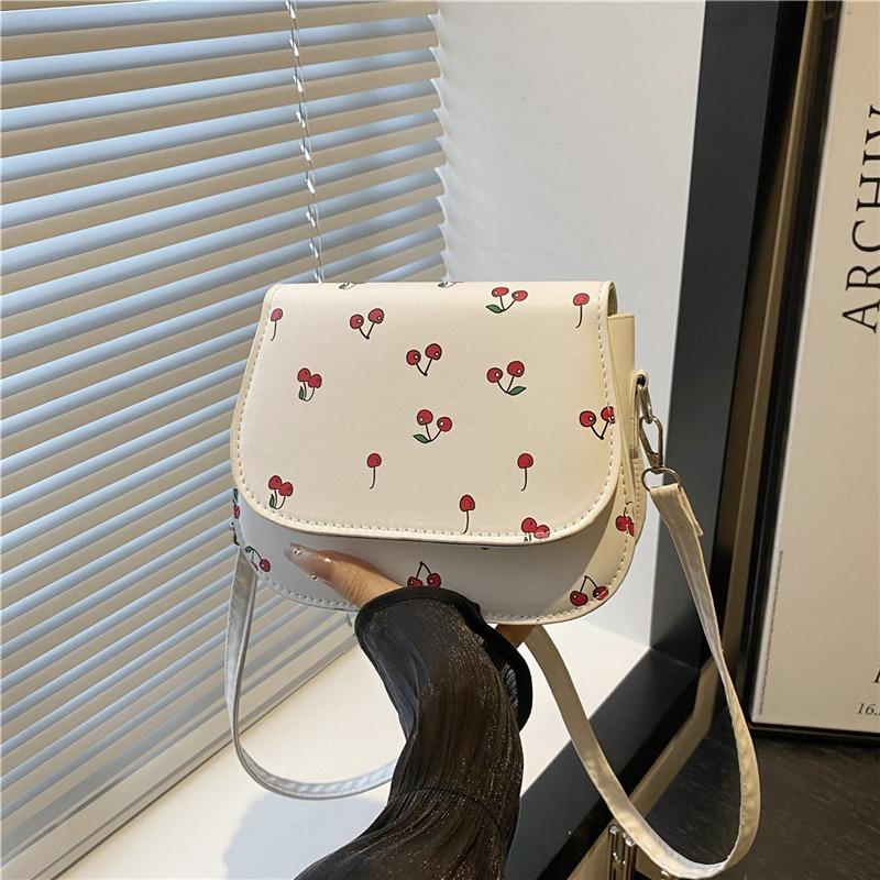 Small Fresh Cherry Fashion Handbag Women's Spring and Summer New Trendy Niche Messenger Bag Versatile Small Square Bag