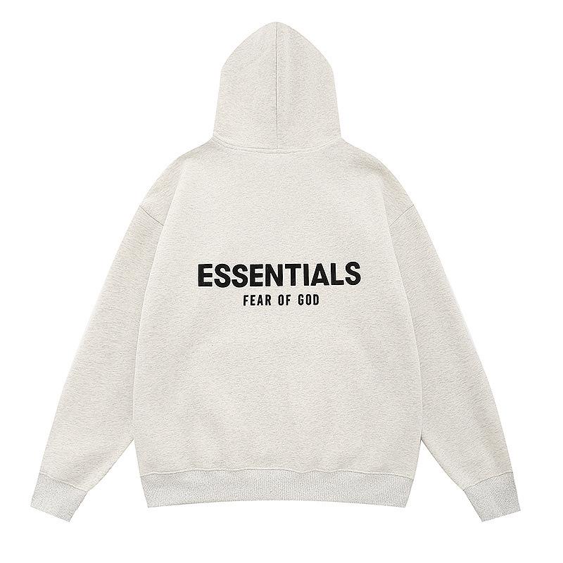 FEAR OF GOD ESSENTIALS Unisex Samt-Hoodie mit Beflocktem Schriftzug