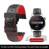 Calfskin strap Bracelet Carbonfiber Grain Watchband 18mm 20mm Red Orange Stitching Watch Band 21mm 22mm 23mm 24mm Watch Strap