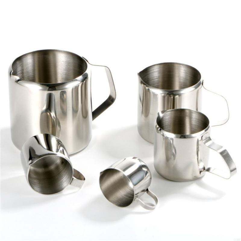 Stainless Steel Espressos Frothing Cup Milk Frother Pitcher Milk Frothing Jugs Latte Pitcher for Home Kitchens and Cafes