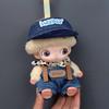 In Stock: Cute Denim Cap & Overalls Set for Dimo Newborn Diary Doll - Plush Toy Blind Box Clothes
