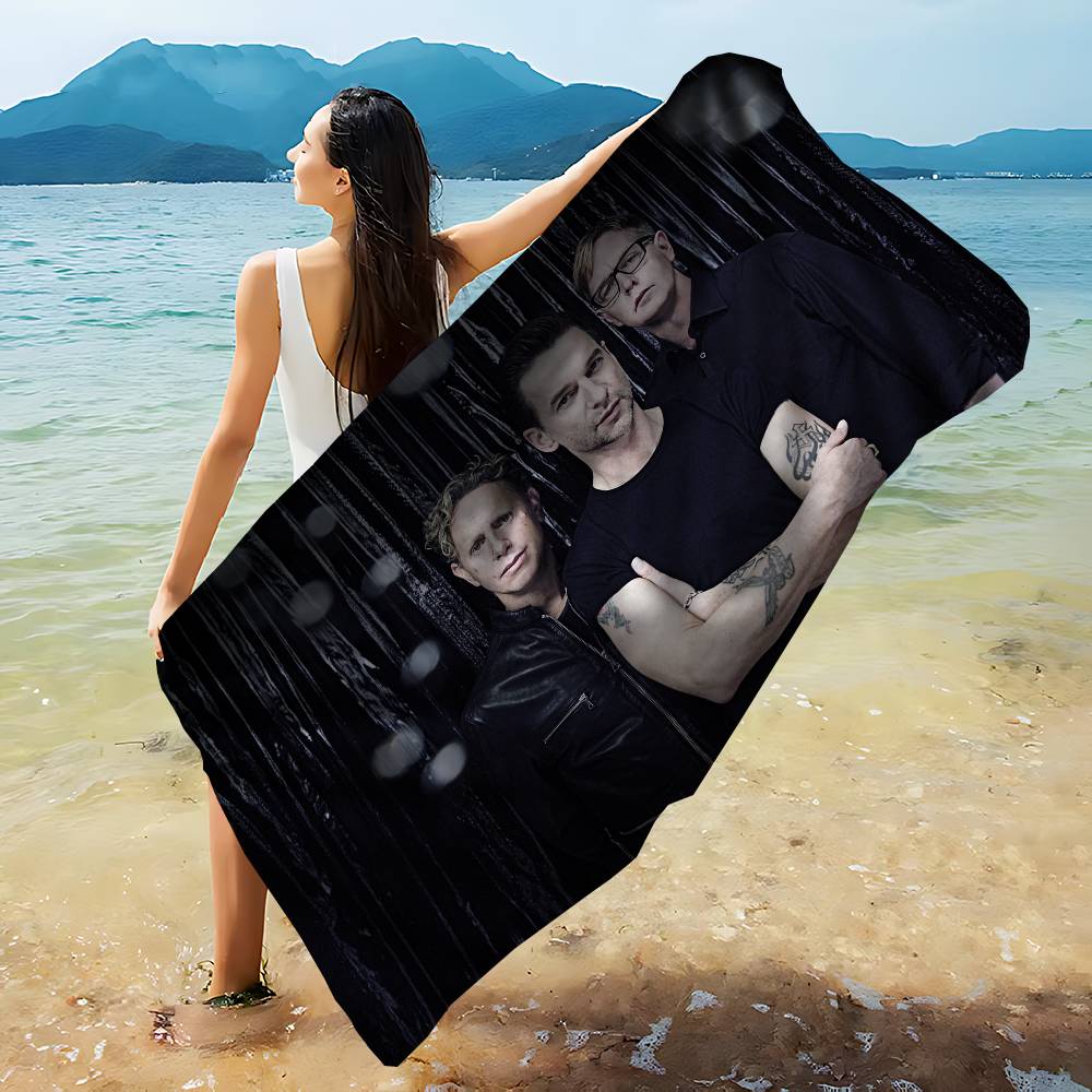 Electronic Rock D-Depeche Mode Anime Beach Swimming Towel Soft Absorbent Washcloth Children's Gifts for Kids Travel Camping Gym