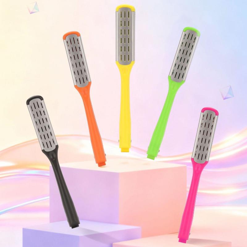 Pro Hairdressing Straightener Hair Brush Boar Hair Straightening Double Brushes V Shape Comb Clamp Not Hurt Styling Tools Diy