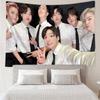 Kpop BTS1 Tapestry for Bedroom Aesthetic Classroom Tapestries Wall Hanging for Living Room Dorm Office,Ideal Creative Gift