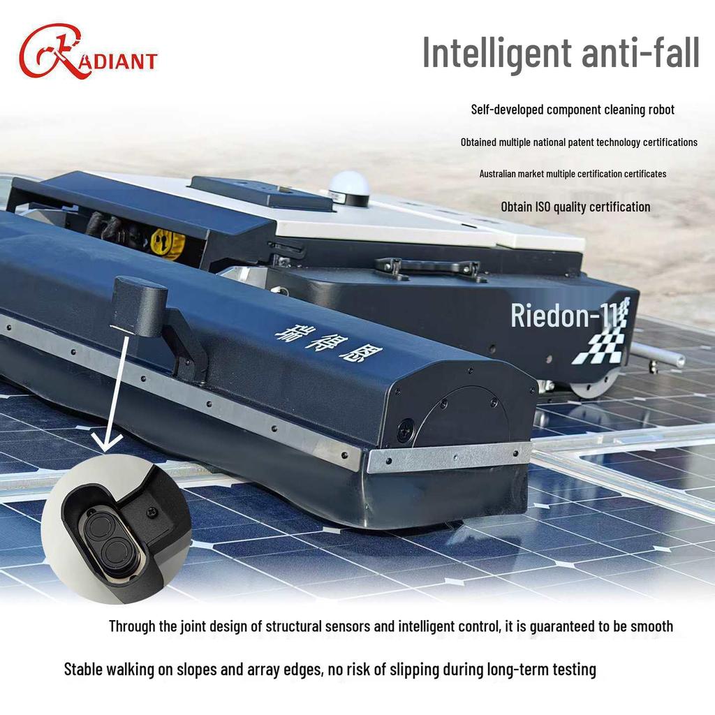 Automatischer Fernsteuerbarer Photovoltaik-Reinigungsroboter mit Absturzsicherung