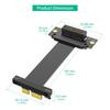 Double 90 Degree PCIe 5.0 Risers Cable with Fast speed 64Gb/s Bandwidth for Flexible GPU Networking Card Installation in 1U 2U Chassis