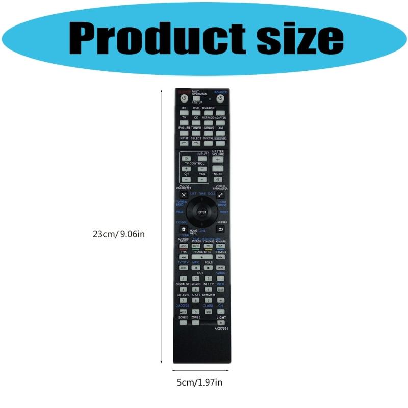 Universal Receiver Remote Control AXD7591 Compatible for SC35 VSX-920-K AXD7662 AXD7618 Replacement Controller