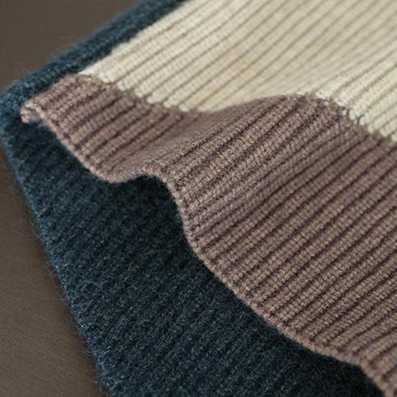 Sweater Women Autumn Winter Thickened Warm Knitted Stretchy Long Sleeve Oversized Top High-neck sweater