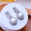 LSOOYH Freshwater Pearl Earrings For Women Statement Star Clip On Earrings Fashion Pearl Jewelry