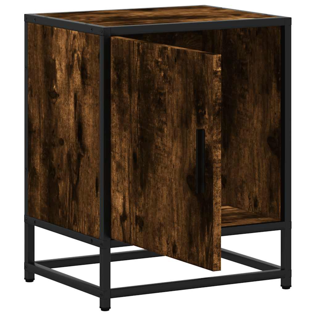 Nightstand, Smoked Oak, 40X31X50 Cm