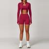 JYL Naked Yoga Set Professional Gym Three Piece Fitness Outfit