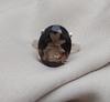 Smoky Quartz 925 Sterling Silver Ring: Faceted Gemstone, Spiritual Jewelry