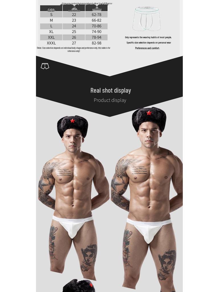 Men's Plus Size Mid-Rise Breathable Cotton Briefs