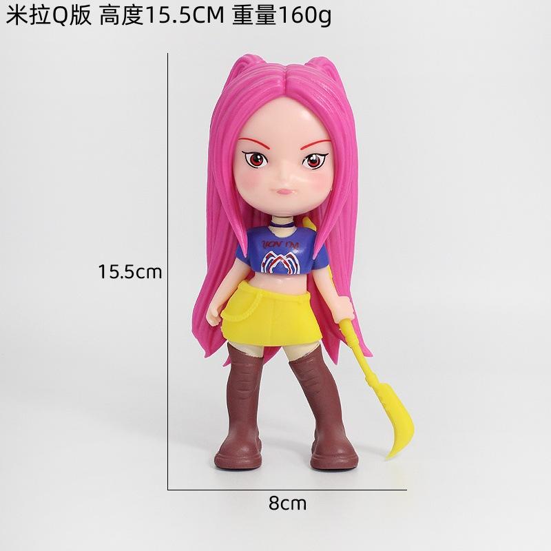 Fierce Fashion Girl Group Figures - Cute Cartoon Model Collectibles for Desktop & Shelf Stunners